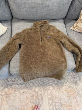 Patagonia Olive-Brown Sherpa Fleece Jacket Men’s Small